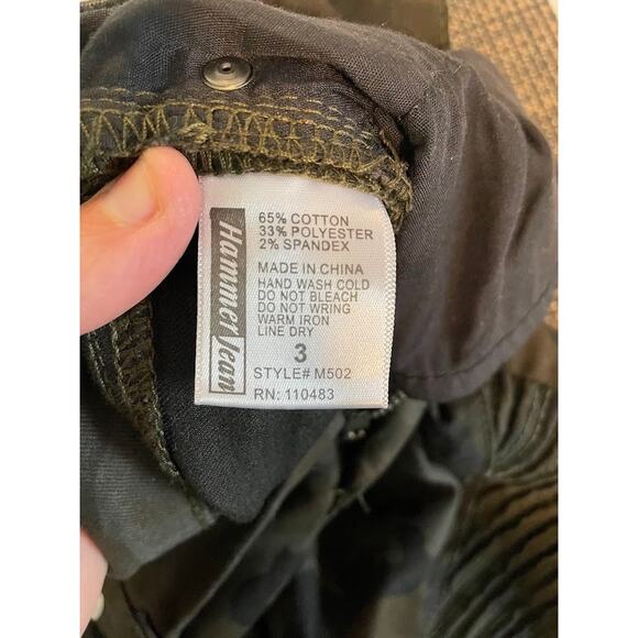 Camouflaged High Waist Pants Ladies Size 3 Skinny Leg Camo Textured Ankle Zip - Picture 9 of 12